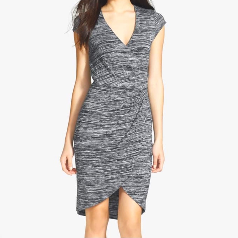 French Connection space dye wrap dress